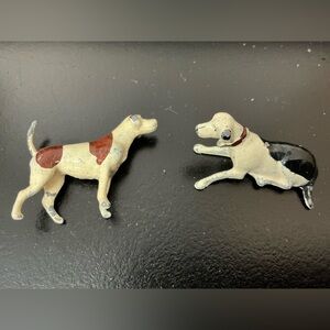 Vintage Dog Figurines Set - Brown and Black
